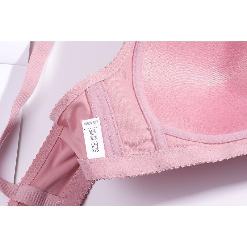 Plus Size D Cup Thin Wireless Push Up Bra For Women