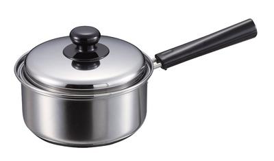 Μεταλλικό μαγειρικό σκεύος Pearl Metal Cook Palace, κάτω κατσαρόλα 16cm, 3 στρώσεων, μονής λαβής, HB-2525
