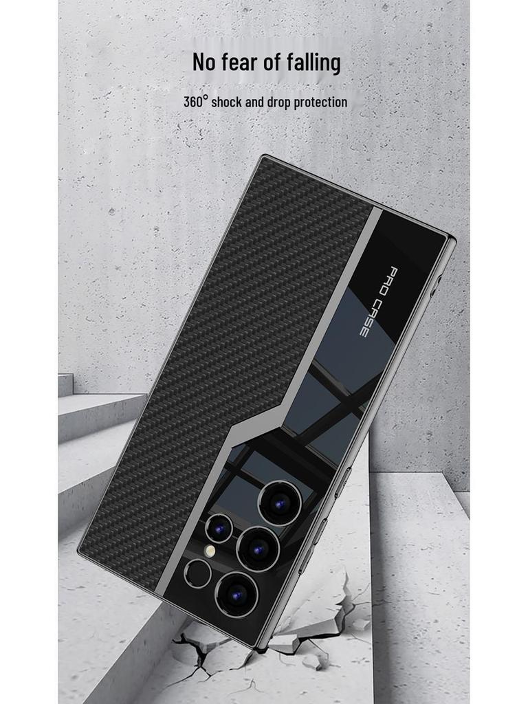 Electroplated Leather Supercar Case for Samsung S23 Ultra - Stylish and Durable Protective Cover