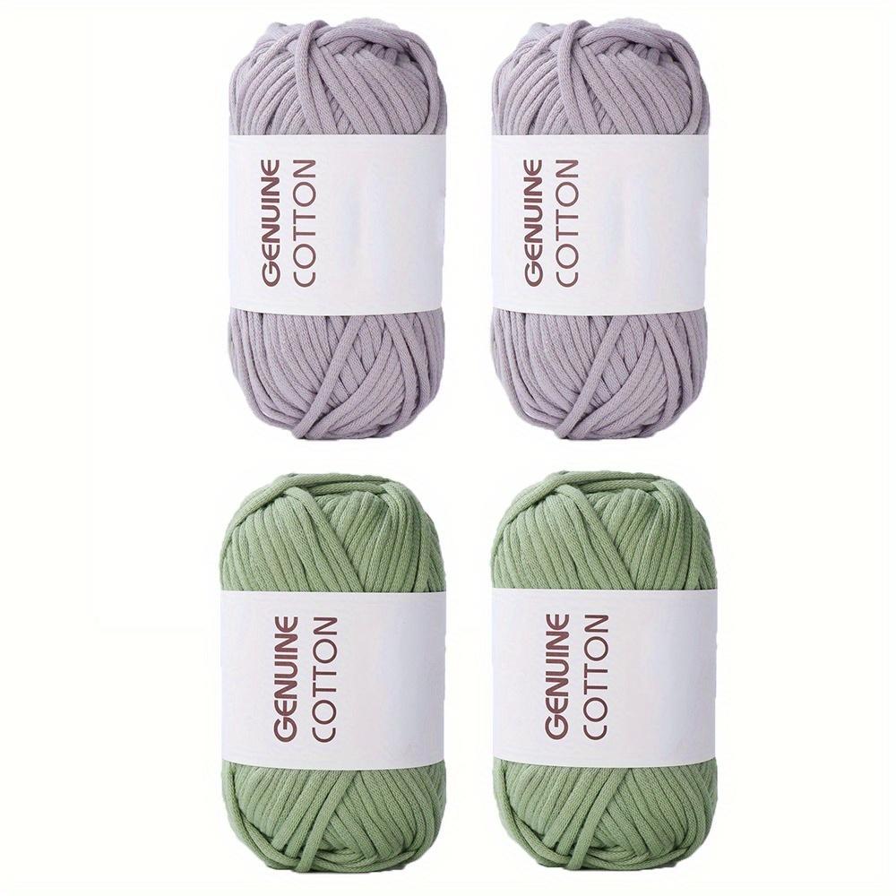 4pcs Cotton Yarn Blend -Skeins for Crochet and Knitting - Assorted Colors)- Suitable for 2 - 4.5mm Crochet Hook Size