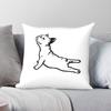 French Bulldog Yoga Square Pillowcase Polyester Linen Velvet Creative Zip Decorative Throw Pillow Case Car