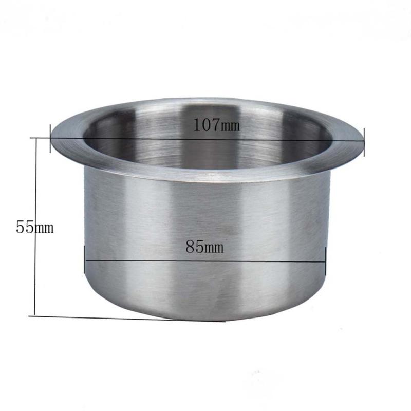 Edelstahl Einbau-Becherhalter Tisch Getränkehalter für Wohnmobil Auto LKW Camper