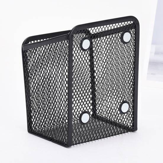Black Mesh Pencil Cup Holder Large Capacity Multipurpose Magnetic Makeup Brush Holder