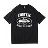 New Hot-selling Sweatpants European and American Street Trendy Corteiz Printed T-shirt Men's Sweatpants Top T-shirt