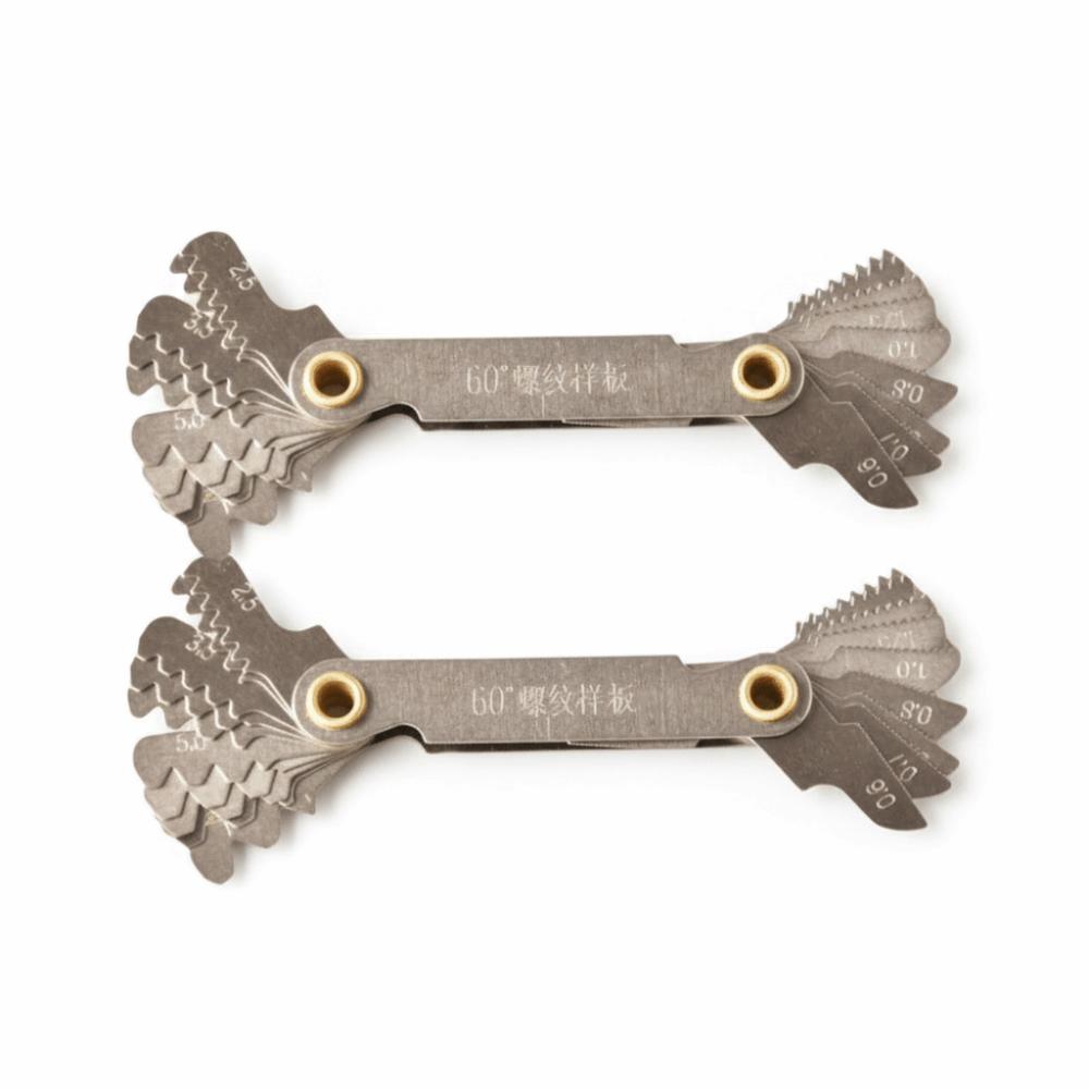 2pcs Cutting Gauge Tool Screw Pitch Gauge Thread Cutting Gauge  For Screw Measurement