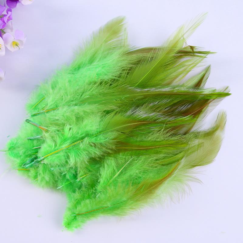 100Pcs Dyed Chicken Feather Feathers 10-15cm for DIY Crafts Handmade Jewelry Wedding Party Festival Costume Decorations