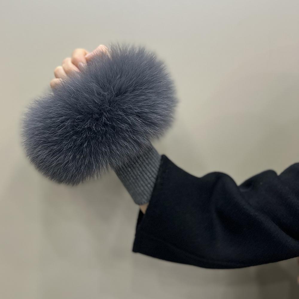 Fox Fur Cuff Arm Warmer Lady Bracelet Real Fur Wristband Glove High Quality Fox fur Cuffs Hot Sale Wrist Warmer