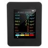 A84X-2X 6 In 1 PM2.5 PM10 HCHO TVOC CO CO2 Air Quality Detector CO CO2 Formaldehyde Monitor Office Air Quality Tester,White