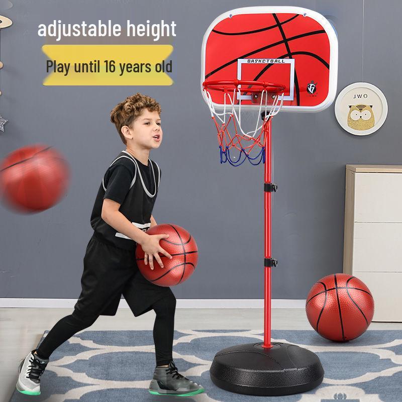 Adjustable Indoor Basketball Hoop & Ball Set for Kids Ages 3-6