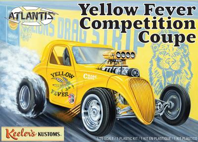 Atlantis Model Customs Yellow Fever Dragster Plastic Model ATLAMC13101 Molded Color 1/25 Keeler's