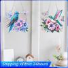 4Pcs 2D Flat DIY Special Shape Hanging Diamond Art Kits Rhinestone Diamond Art Window Pendants Home Wall Decoration Crafts
