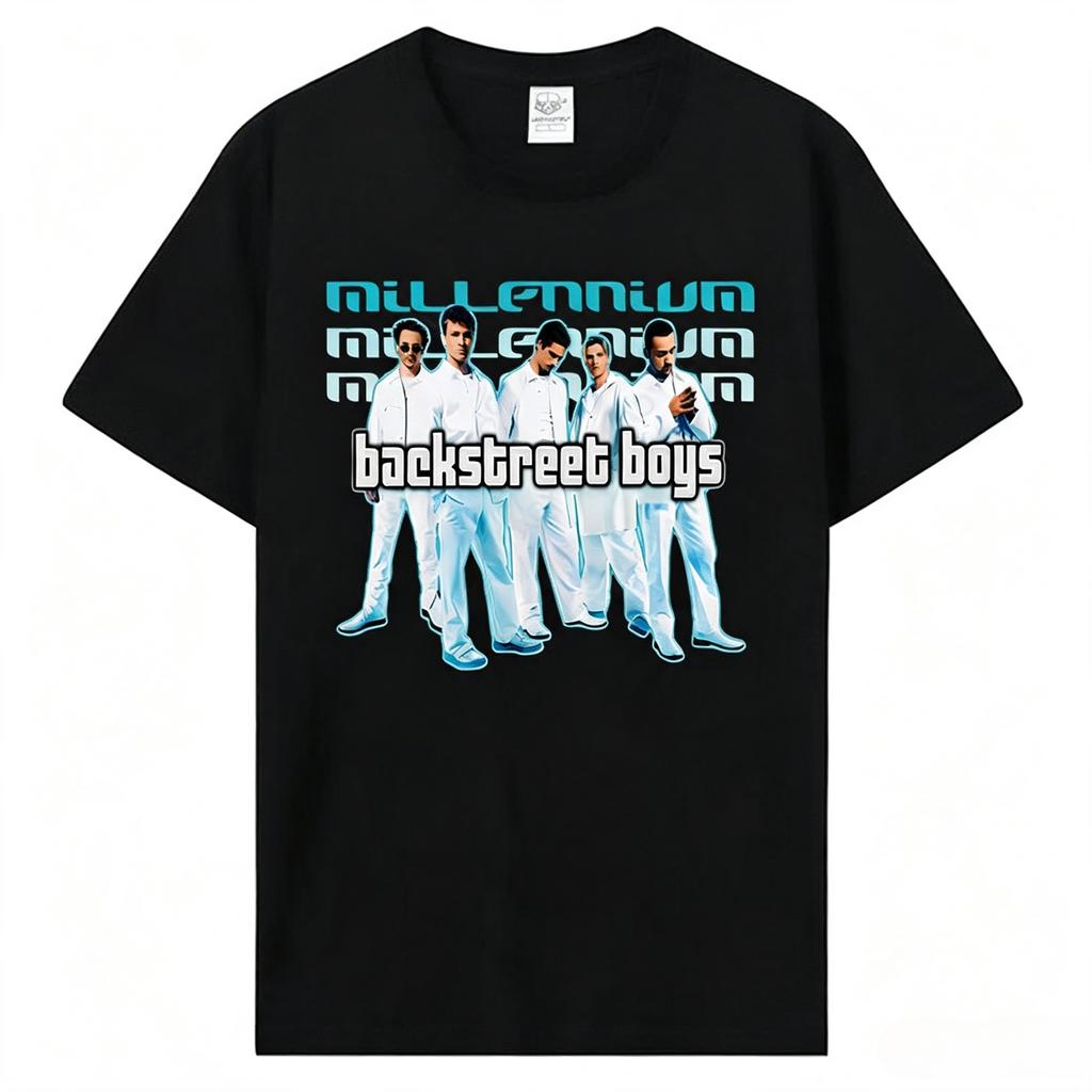 Backstreet Boys Millennium Tour Music Vintage T-shirt Men's and Women's Hipster Popular Tops Summer Fashion Streetwear Tees Gift