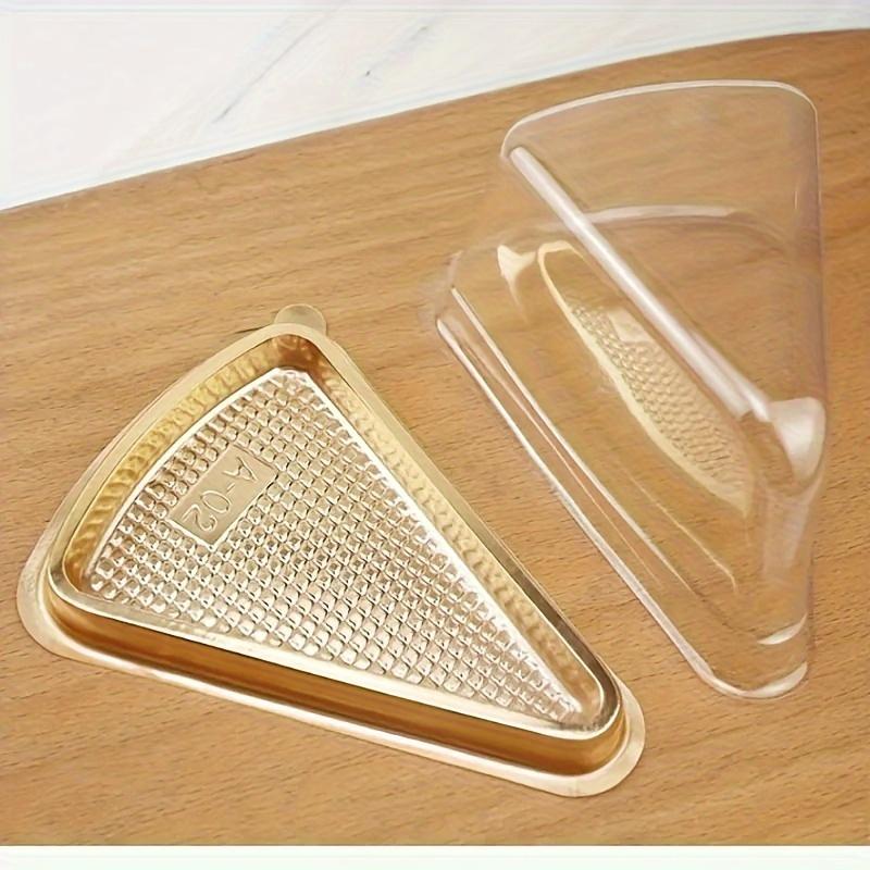 50pcs,Clear Cake Slice Containers,Cake Boxes,Disposable Plastic Cheesecake Containers With Lids,Birthday Party Favor