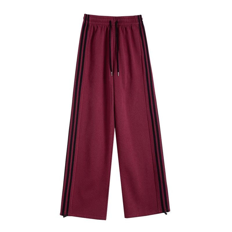 2025 New Spring Casual Girls' Sweatpants - Junior & High School, Loose Straight-Leg Wide Pants