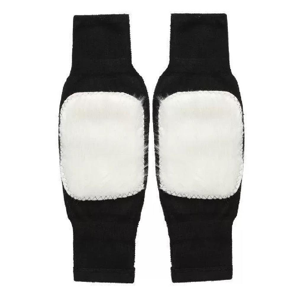 Cold-proof Warm Knee Pads Windproof Elastic Thick Knee Protector with Straps Wraps Leg Thermal Leg Warmers Old Cold Legs