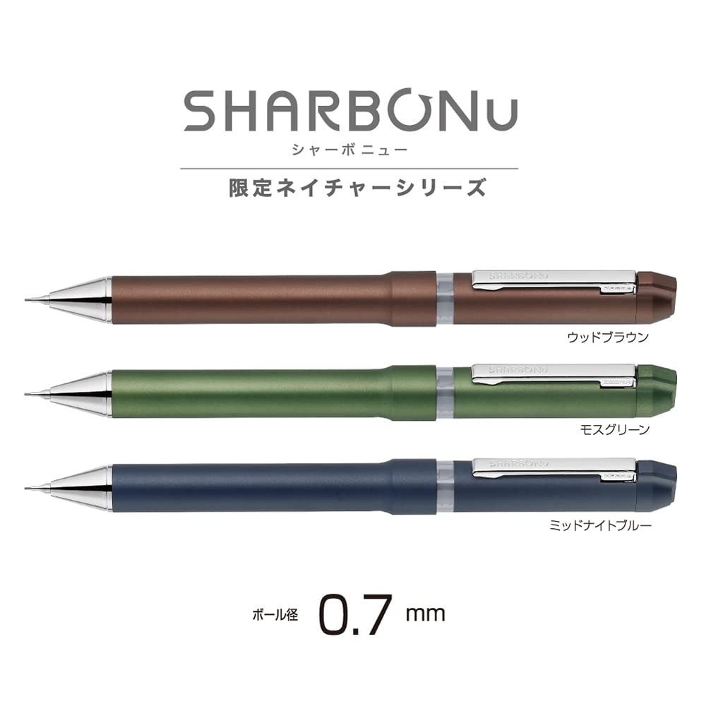 Zebra Sharbo Nu Nature Midnight Blue Multi-Function Pen, 0.7mm, Color, (SB35-NT-MNBL)