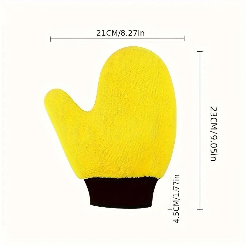 Soft Double sided Microfiber Car Washing Gloves Coral Fleece Cleaning Mitt for Auto Window Door Glass Household Cleaner