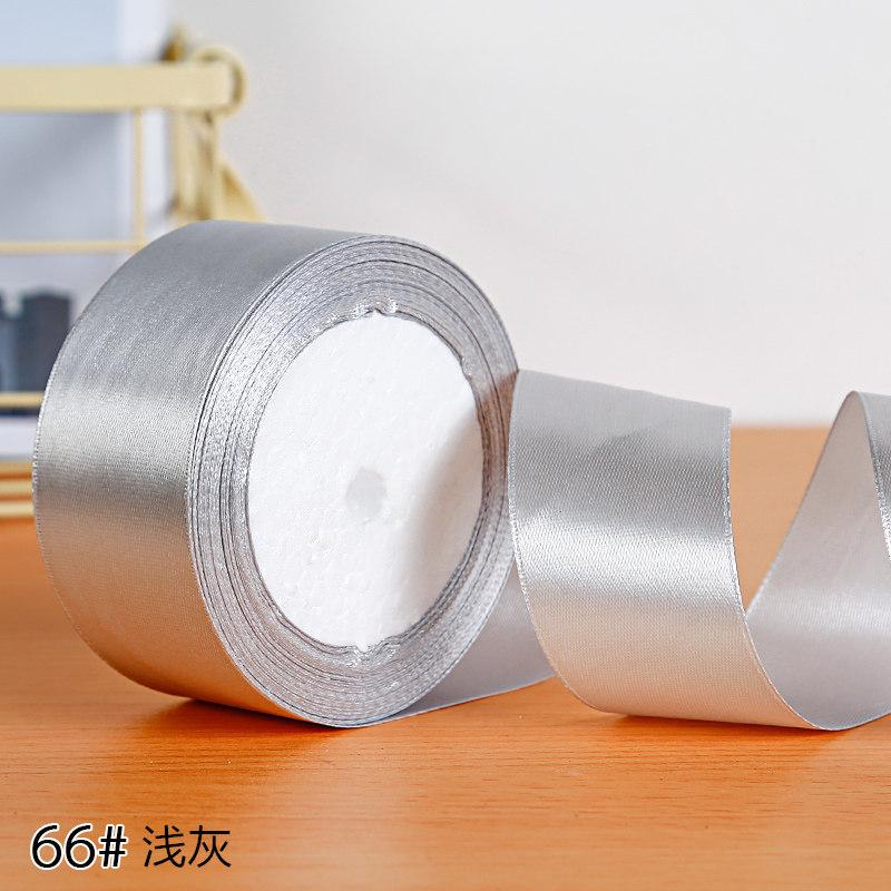 

4cm*2200cm Pastel Satin Ribbon Gift Packaging Ribbon for Flower Bouquets Crafts Birthdays Parties Weddings Party Decorations 2200cm светло-серый