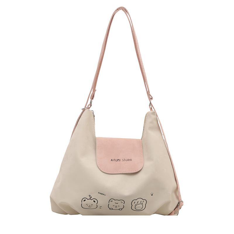 Pink Tote Bag Women's 2025 New Large-capacity Student Class Shoulder Bag Sweet and Cute Backpack