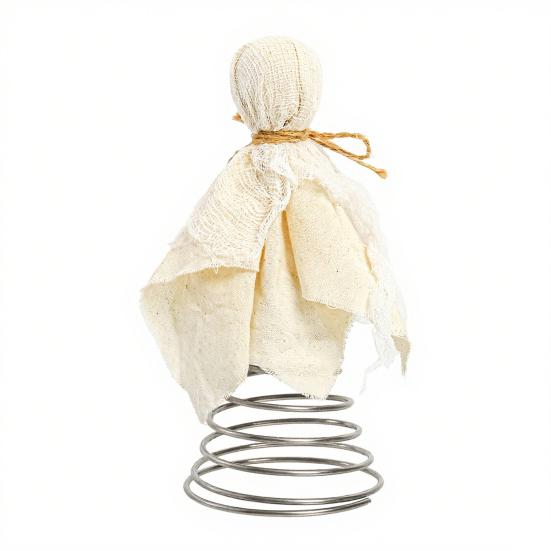 Halloween Ghost Tree Topper Spooky Small Gauze Ghost Christmas Treetop Ornaments for Halloween Party Home Decor