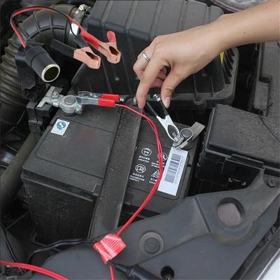 Car Battery Clip Adapter Metal Material Cigarette Lighter Socket with Battery Clip Universal Type for Automotive Accessories