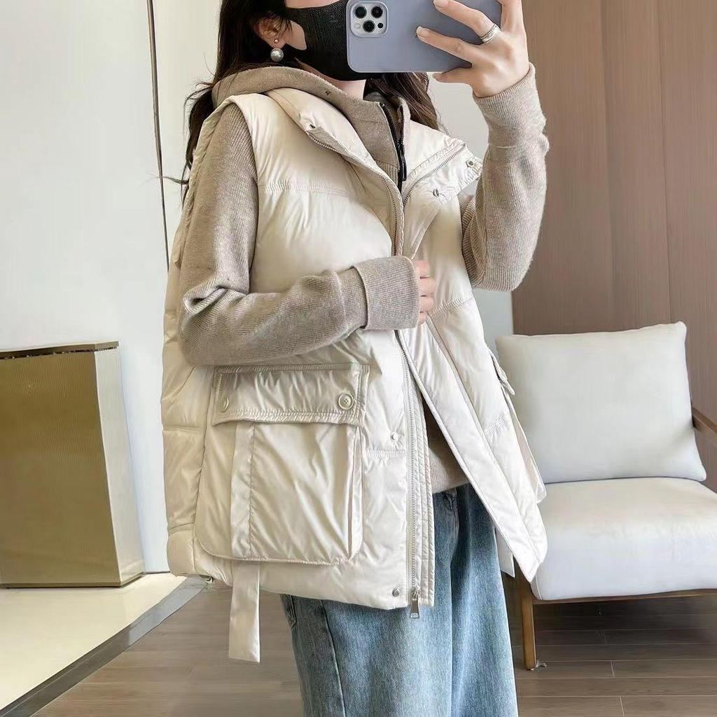 Damen Neue Mode Daunenweste mit lockerem Schnitt für Herbst/Winter