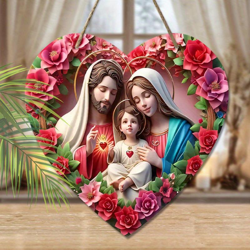 Holy night Nativity scene pendant, decoration of home walls or doors, 2d flat wooden, Christmas decoration, gifts for friends and family