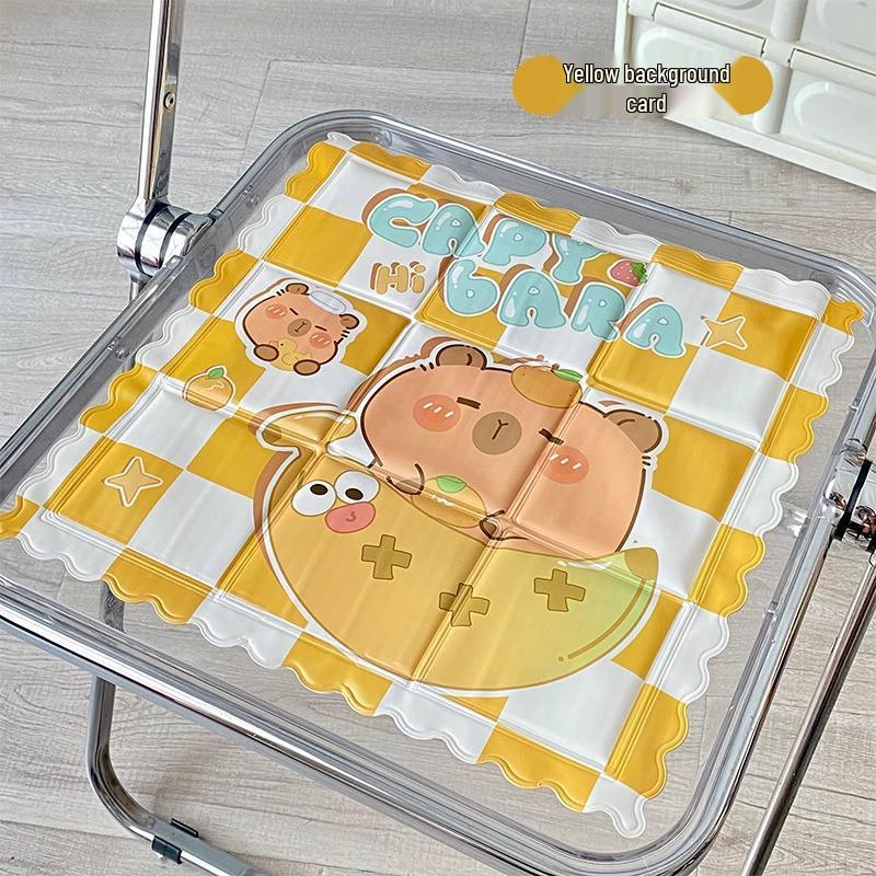 Summer Cooling Ice Seat Cushion for Students and Cars - Cartoon Design