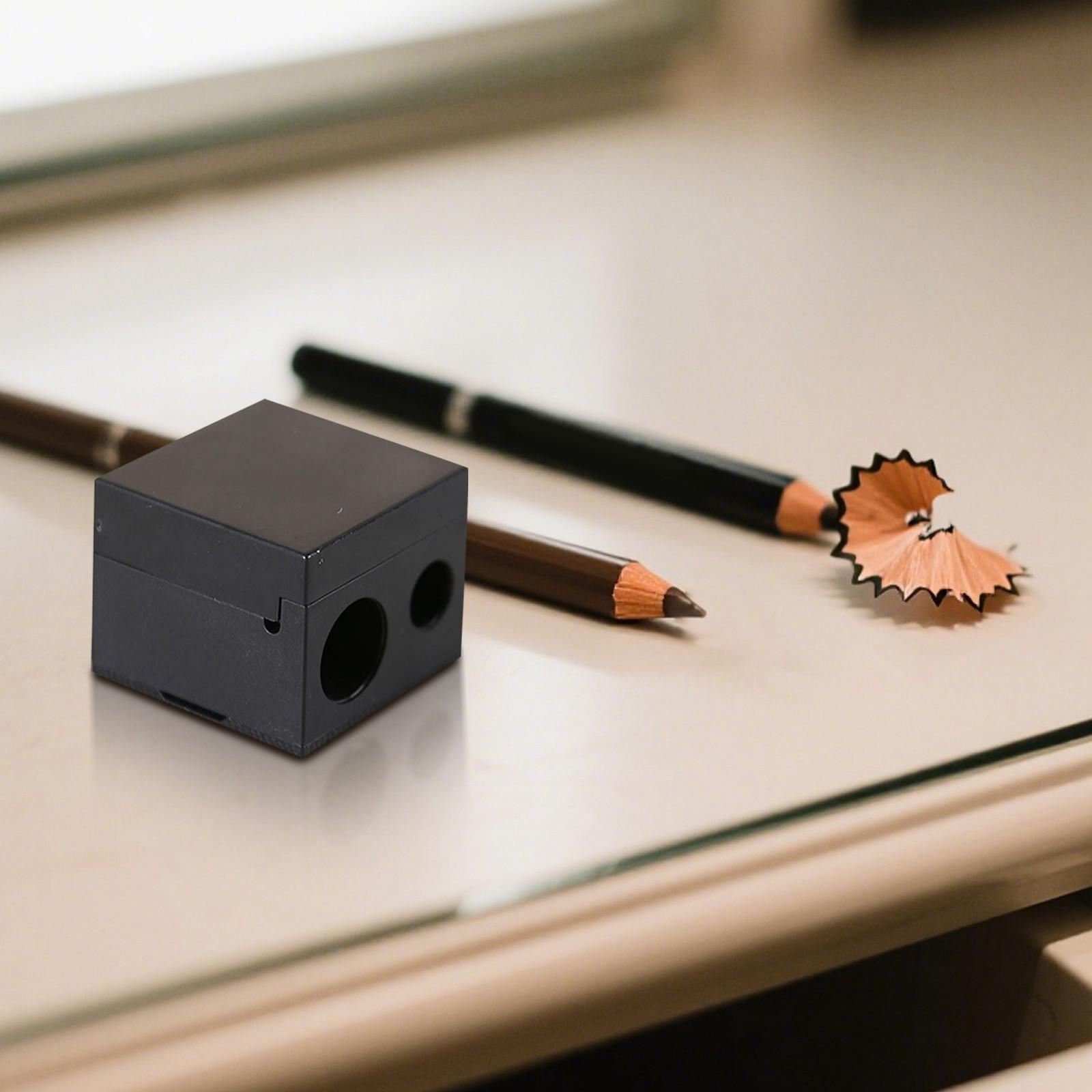 

Двусторонняя точилка для макияжных карандашей, Подходящая, Карандаш для бровей, Простой в использовании инструмент для макияжа, Высокое качество с крышкой, Подходит для женщин One Size чёрный