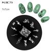 KADS 1PC Round Stainless Steel Nail Art Nail Stamping Plates Manicure Stamp DIY for Nail Templates Classic Series Tools