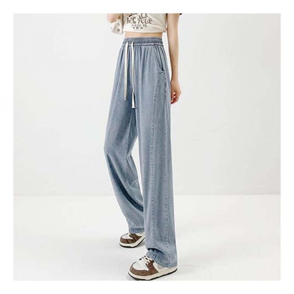 Navava Women Thin Denim Banding Pants Np255
