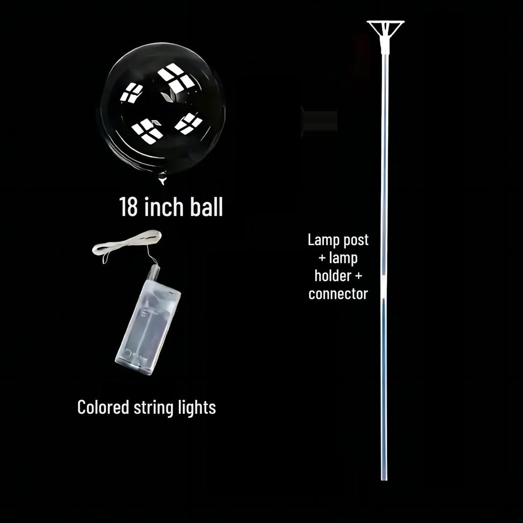 Glowing Bobo Balloon - Transparent LED Light-Up Balloon for Kids' Toys and Wedding Decorations