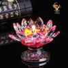 Kristall-Lotus-Glas-Kerzenhalter - Mehrfarbiges Ornament, Ewige Butterlampe für Heimdekoration
