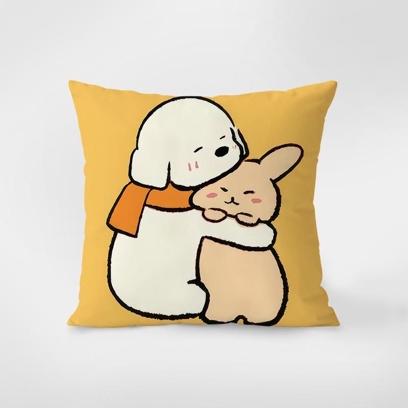 Stil desen animat Fericit Drăguț Față de pernă Îmbrățișare pentru cămin Decorare Birou Sufragerie Canapea Față de pernă