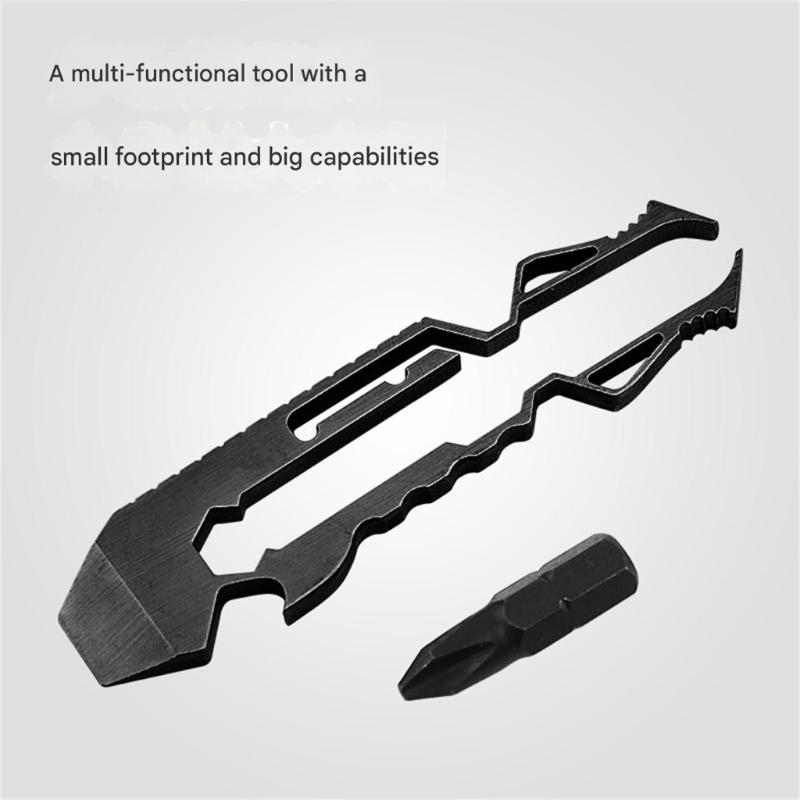 Portable Stainless Steel Multifunction Tool With Screwdriver Hexagonal Wrench Bottle Opener Tweezers For Travel