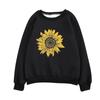 Women's Fashion Casual  Print Round Neck Sweater Loose Sports Tops Pullover