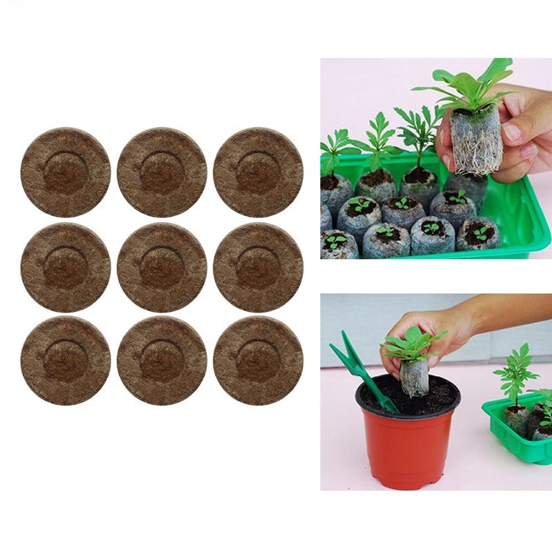 2 Stück Torf Pellets Anzuchtstecker Palette Anzuchterde Block Gartenbau Pflanzzubehör