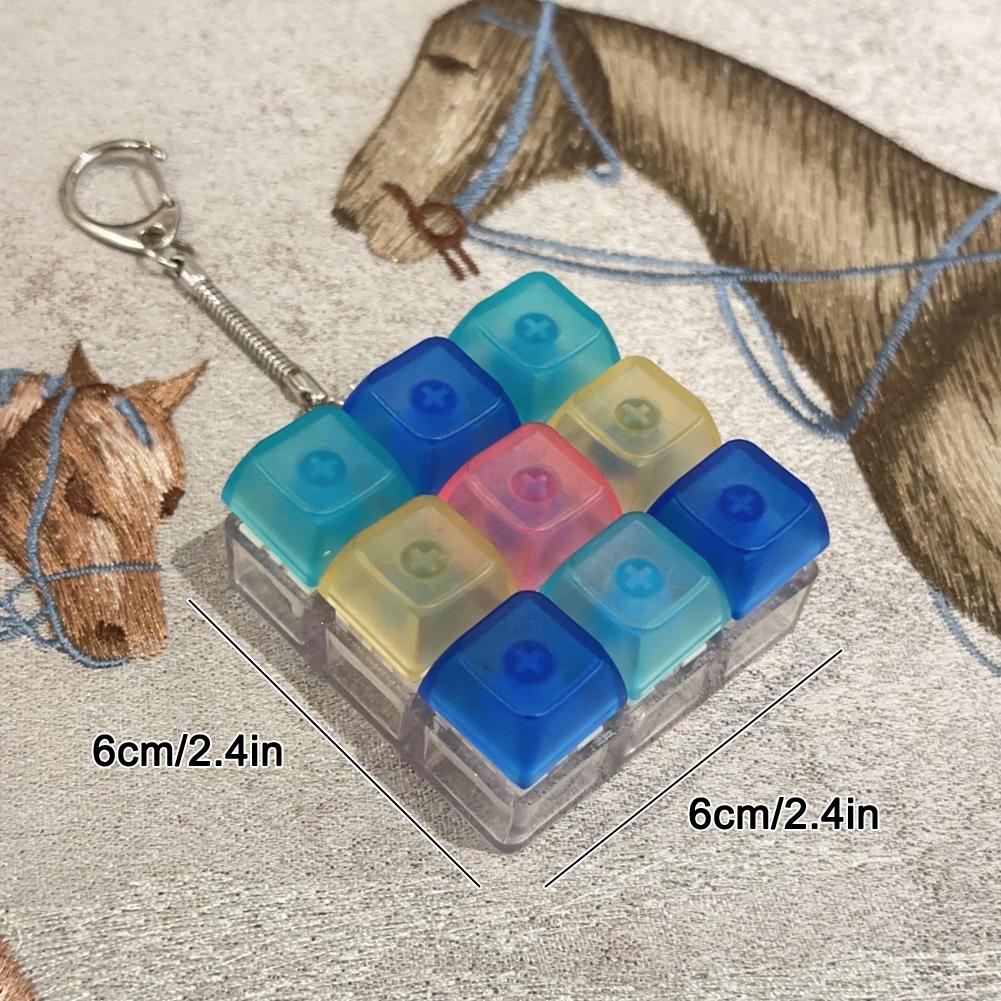 Decompression 9 Keyboard Key Toy For Adults Antistress Toys Boys Girls Anti Stress Finger Keyboard Games Keychain Gifts