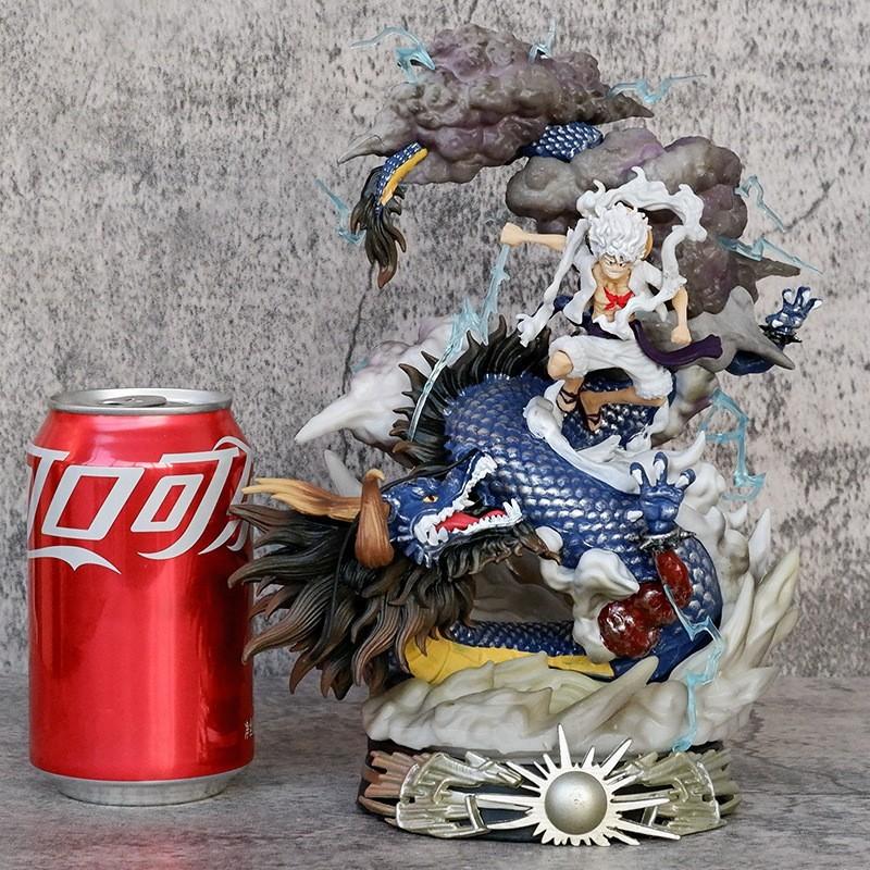 24cm Anime One Piece Luffy Vs Kaidou Figures Luffy Gear 5 Statue Nika Luffy Figurine Gk Figurine Model Doll  Ornament Toys Gifts