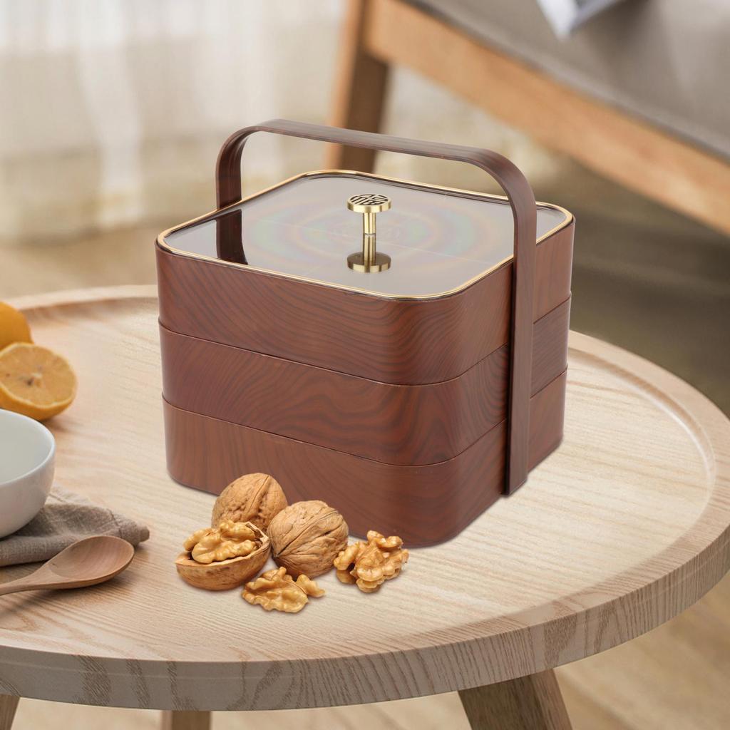 Dried Fruit Tray with Lid Dry Fruit Platter Tray Snack Serving Plate Dishes Food Storage Container Box for Nuts Dinner Table