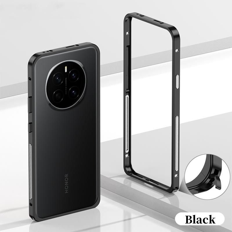Luxury Metal Bumper Case For Honor Magic7 5G 6.78 Aluminium Frame Protective Cover For Honor Magic7 5G 6.78 &Opp Bag чёрный