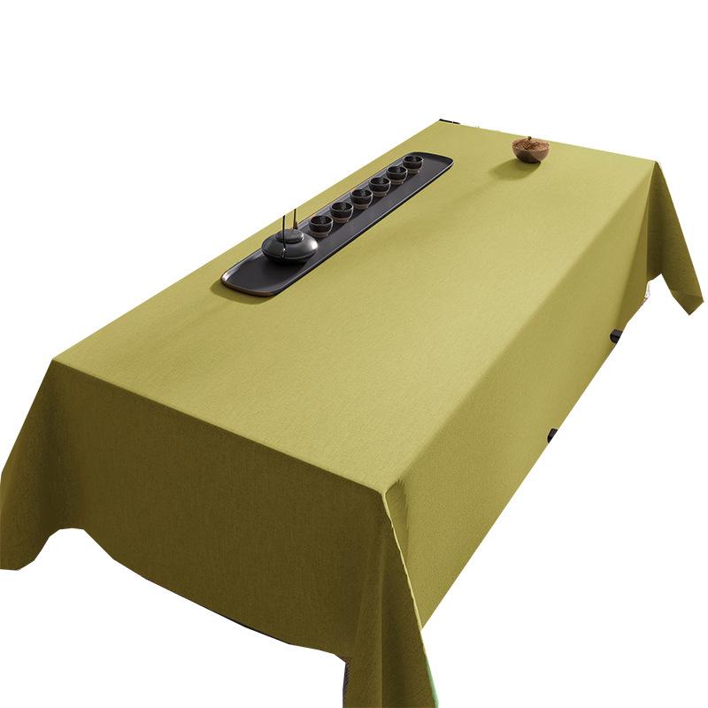Teezeremonie Baumwolle und Leinen Einfarbig Tee-Tischdecke Wasserdichte Tischdecke Grau Konferenztischdecke Tischläufer