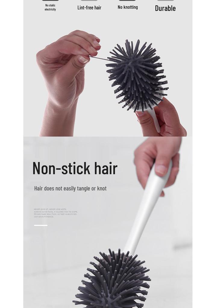Wall-Mounted Soft Bristle Toilet Brush with Long Handle for Easy Bathroom Floor Cleaning