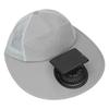 Solar Fan Hat USB Rechargeable Sunshade Peaked Cap for Outdoor Hiking Camping Fishing Light Grey