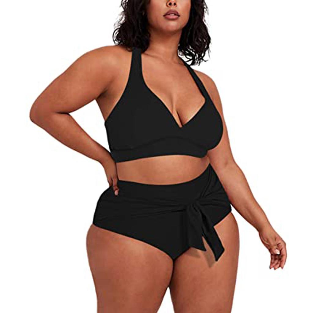 Women  Swimsuit High Waist Leopard Printing Split Swimsuit