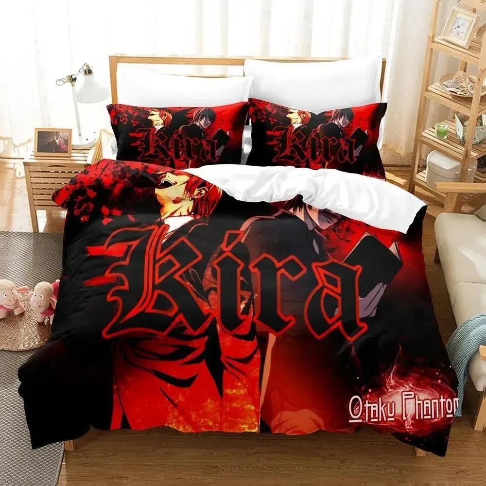 New Death Note Bedding Set Single Twin Full Queen King Size Bed Set Adult Kid Bedroom Duvet Cover Sets 3D Anime Bed Sheet Set