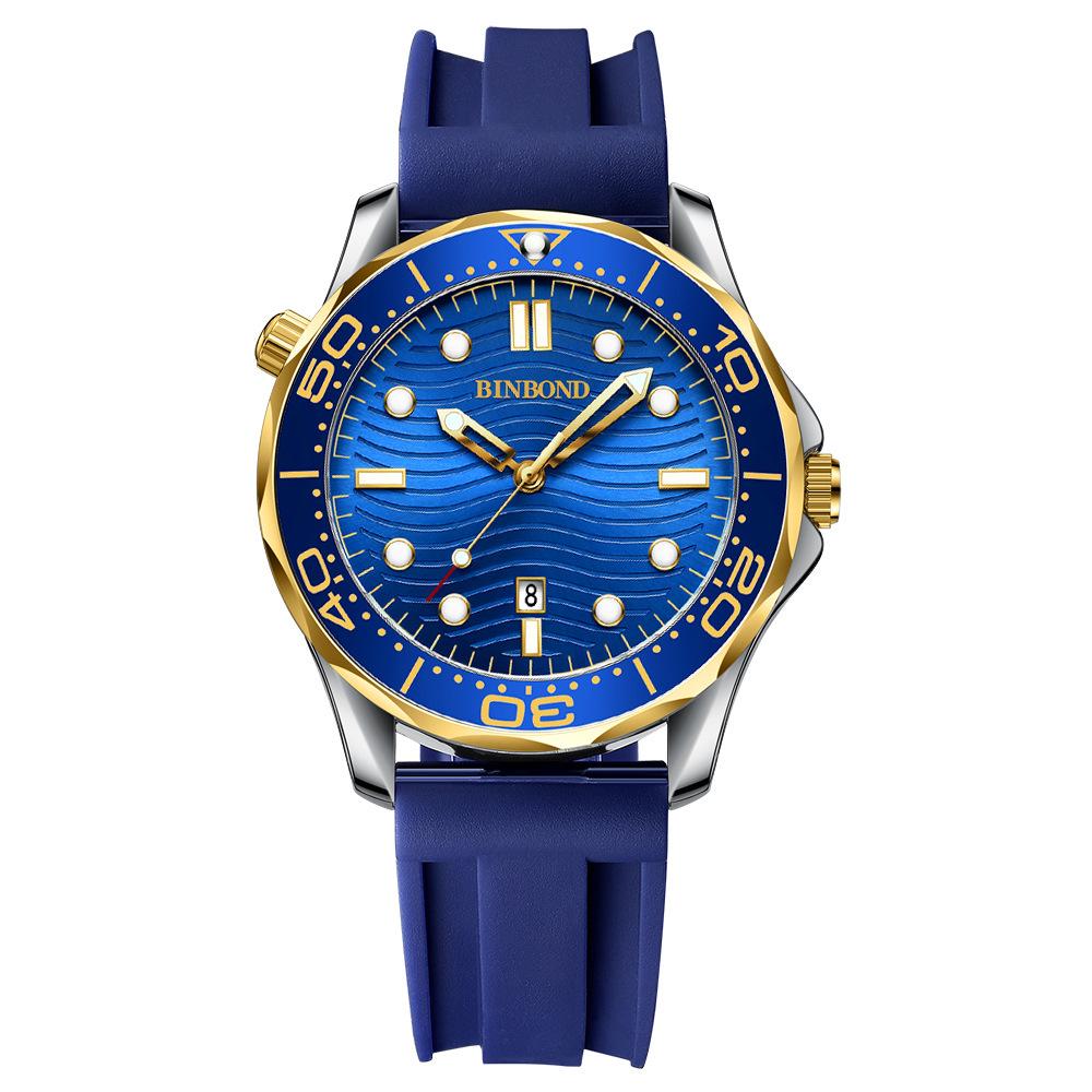 Binbond Luxury Men's Quartz Watch - Waterproof, Luminous, Rotating Dial