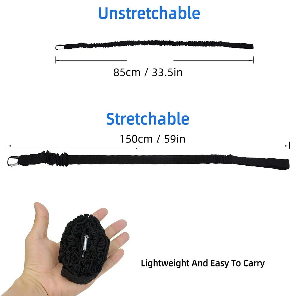 Elastic Kayak Paddle Leash Tether Kayaking Rod Lanyard Canoe Paddle Leash Coiled Lanyard Cord Fishing Rod Leash Boat Safety Rope 3