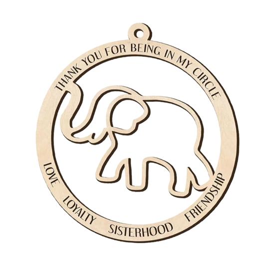 Підвіска-слон дружби Yousheng Дерев'яна підвіска-слон сестринства Символ дружби Слон-орнамент Подарунок для найкращих друзів