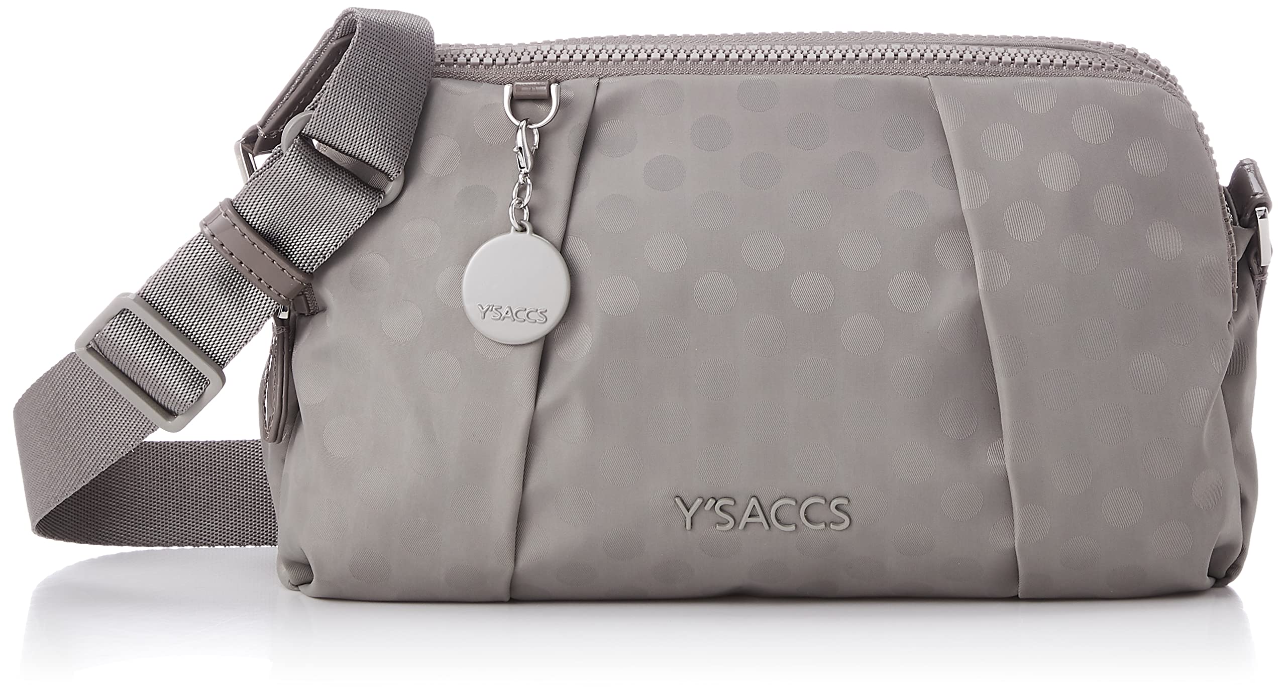 

Сумка через плечо в горошек Pochette Серо-бежевая [Isaac] Женская (26)